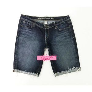 A&F Distressed Denim Jean Stretch Bermuda Shorts 4